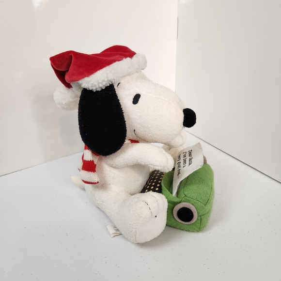 Very Rare Hallmark Snoopy Typewriter Animated Peanuts Moving Plush Christmas - Picture 1 of 6